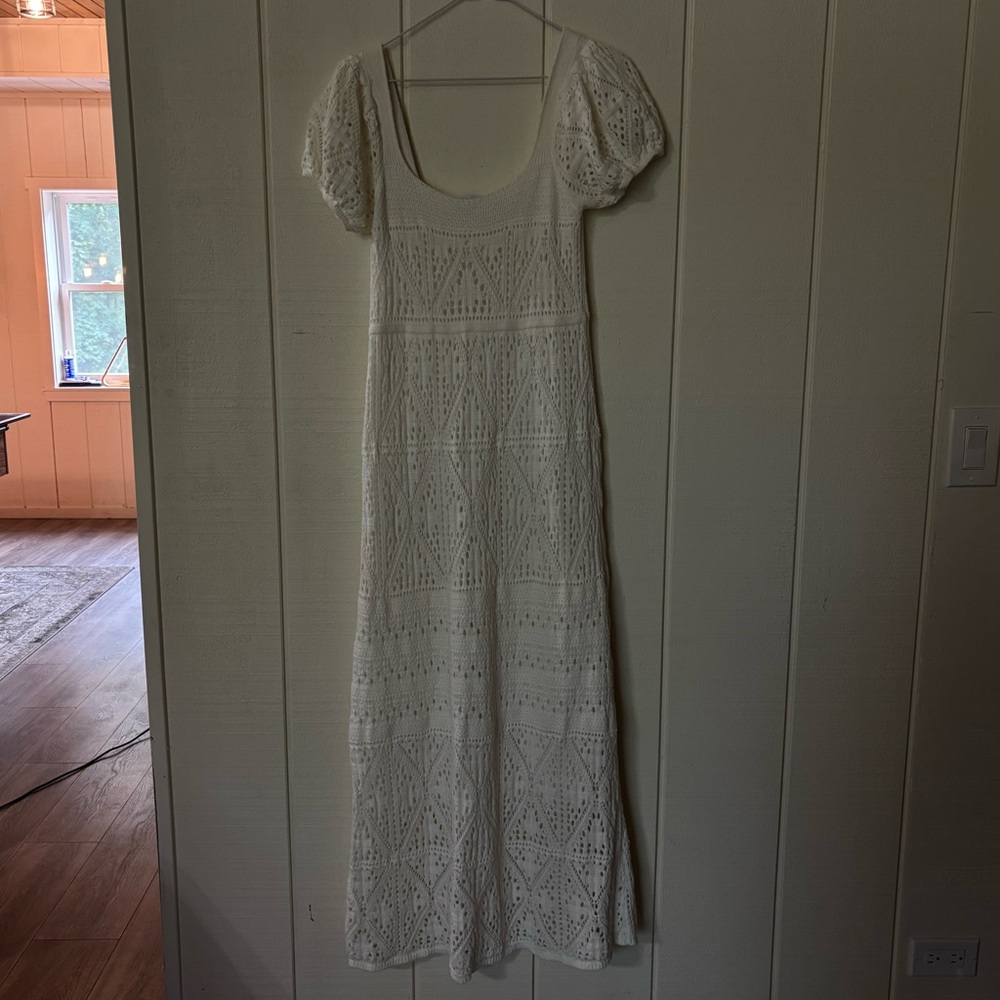 Zara Crochet Maxi Dress Size M